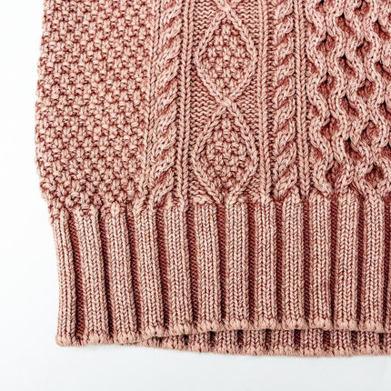 Sweater – Aran Cable Knit – Heavyweight Pullover – Elegant Winter Style