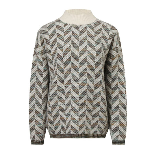 Pullover Sweater – 100% Cotton – Herringbone Pattern – High Street Style