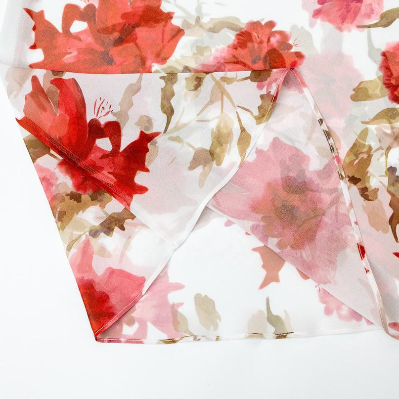 Slim Fit Dress – Backless Design – Floral Print – European Chic Style