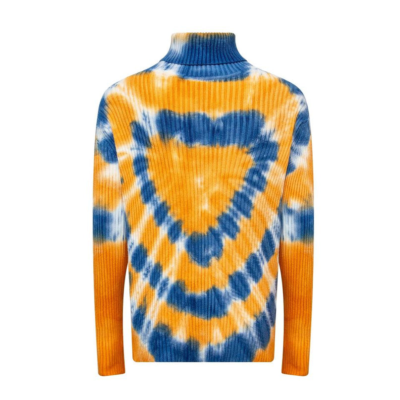 Knit Top – Colorful Turtleneck – Psychedelic Punk Style – Luxury Winter Wear