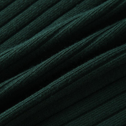 Maxi Dress – Solid Knit Design – Button Detail – Modest Vintage Style