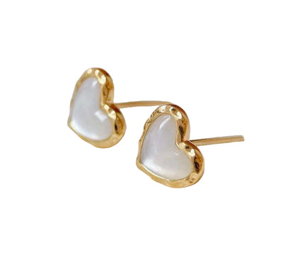 18 Karat Solid Gold Golden Pearl Earrings With Diamond And Sapphire