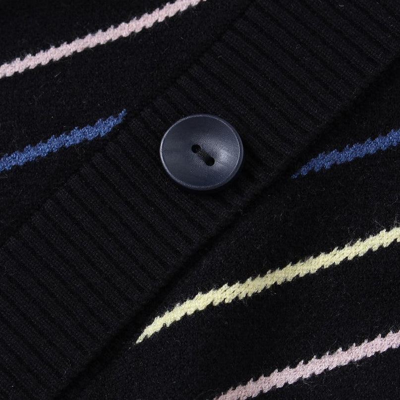 Knit Cardigan – Vintage Wool Blend – V-Neck – One Button Closure