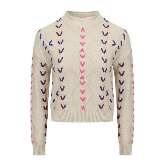 Pullover Sweater – Crochet Knit – Striped Pattern – Vintage Fall Style