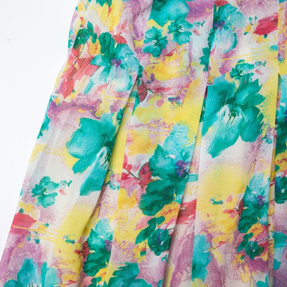 Maxi Dress – Floral Print – Ruffle Sleeve – Bohemian Chic Style