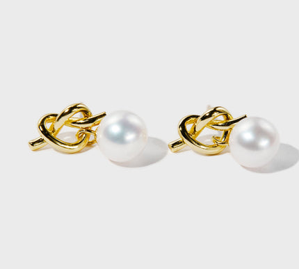 18K Gold Plated Freshwater Pearl Drop Earrings 925 Silver