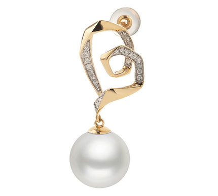 18K Solid Gold AAAAA Freshwater Pearl Stud Earrings
