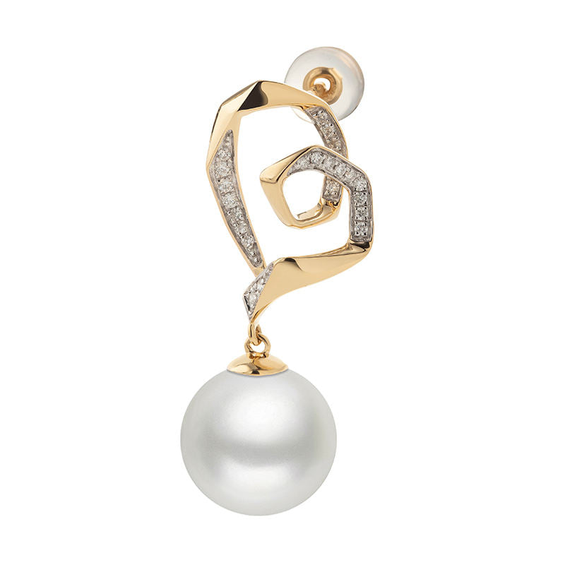 18K Solid Gold AAAAA Freshwater Pearl Stud Earrings