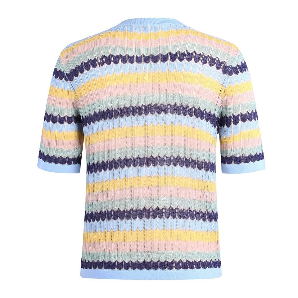 Knit Cardigan – Round Neckline – Single Button Closure – Vintage Fall Style