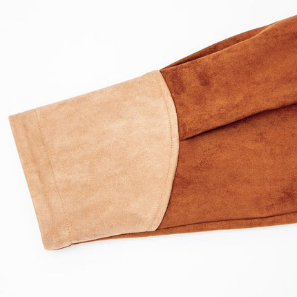 Bomber Jacket – Patchwork Suede – Western Cowboy Style – Vintage Brown Design