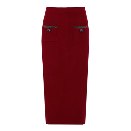 Kira Van Hoef Contrast-Trim Jacket And Midi Skirt Set