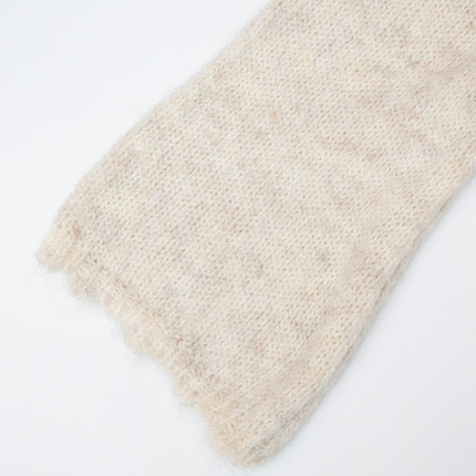 Knit Top – Vintage Bow Design – Hollow Mohair Knit – Elegant Winter Style
