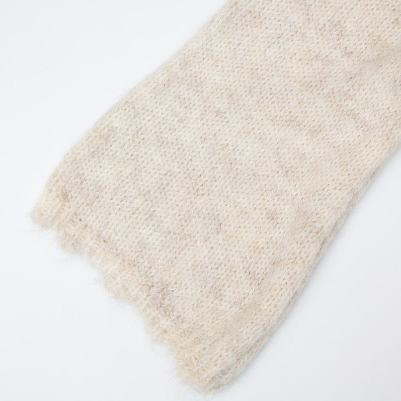Knit Top – Vintage Bow Design – Hollow Mohair Knit – Elegant Winter Style