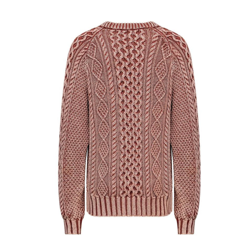 Sweater – Aran Cable Knit – Heavyweight Pullover – Elegant Winter Style