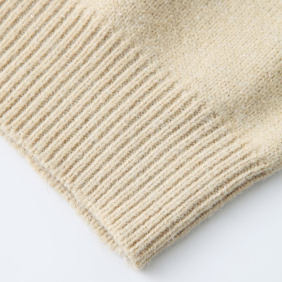 Pullover Sweater – Wool Blend – Embroidery Detail – Vintage Elegant Style
