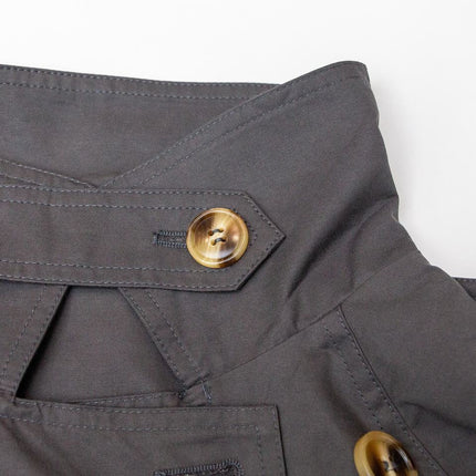 Trench Jacket – Double Breasted – Belted Short Design – Luxury Winter Style