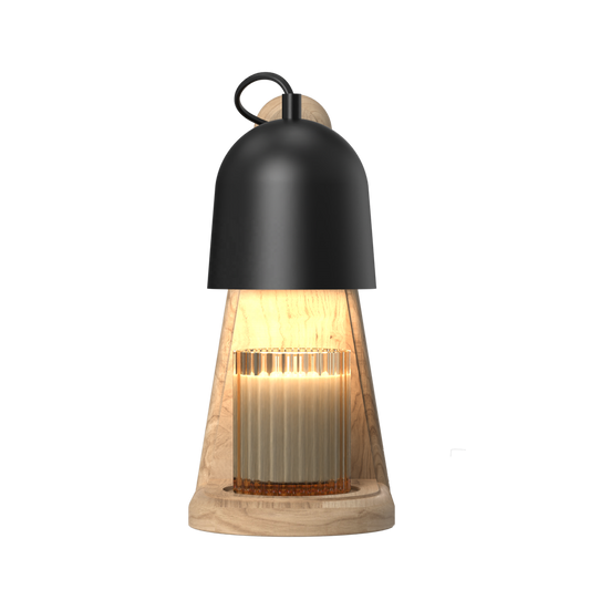 Candle Warmer Lamp With Timer & Dimmer – Metal & Wood