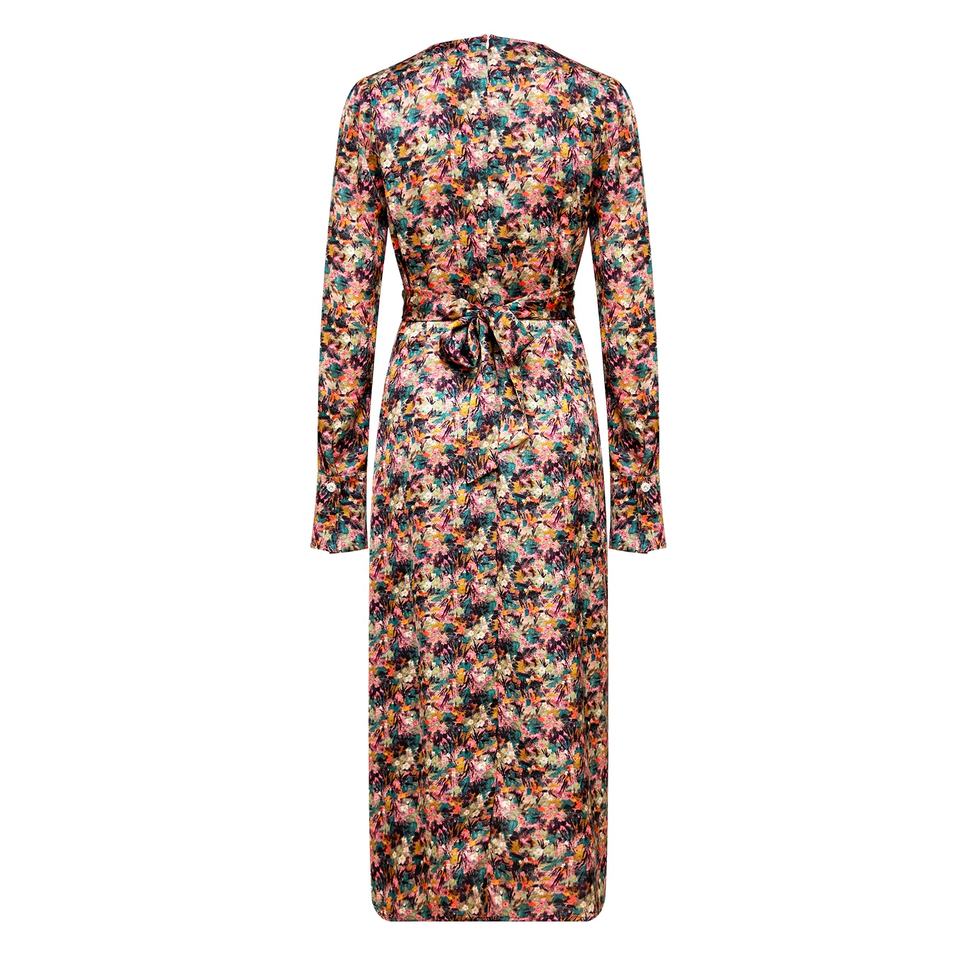 Casual Dress – Bohemian Floral Print – Long Sleeve – Retro Chic Style