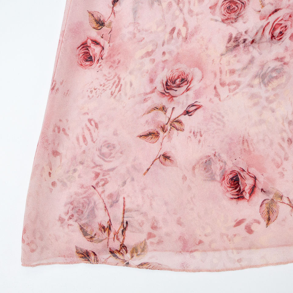 Maxi Dress – Floral Print – Sleeveless V-Neck – Elegant A-Line Style
