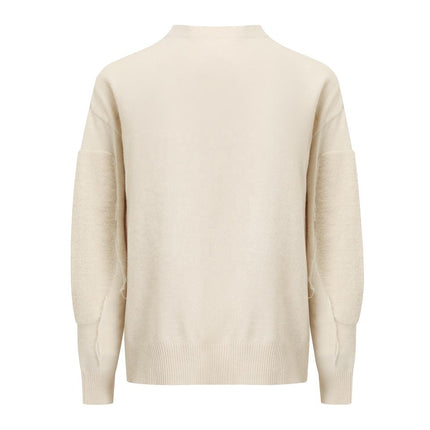 Sweater – Vintage Round Neck – Flock Embroidery – Elegant Everyday Style