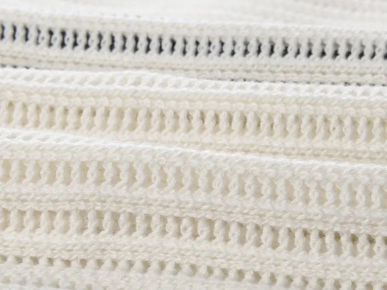 Tessa Van Hoef Contrast-Trim Knit Peplum Top