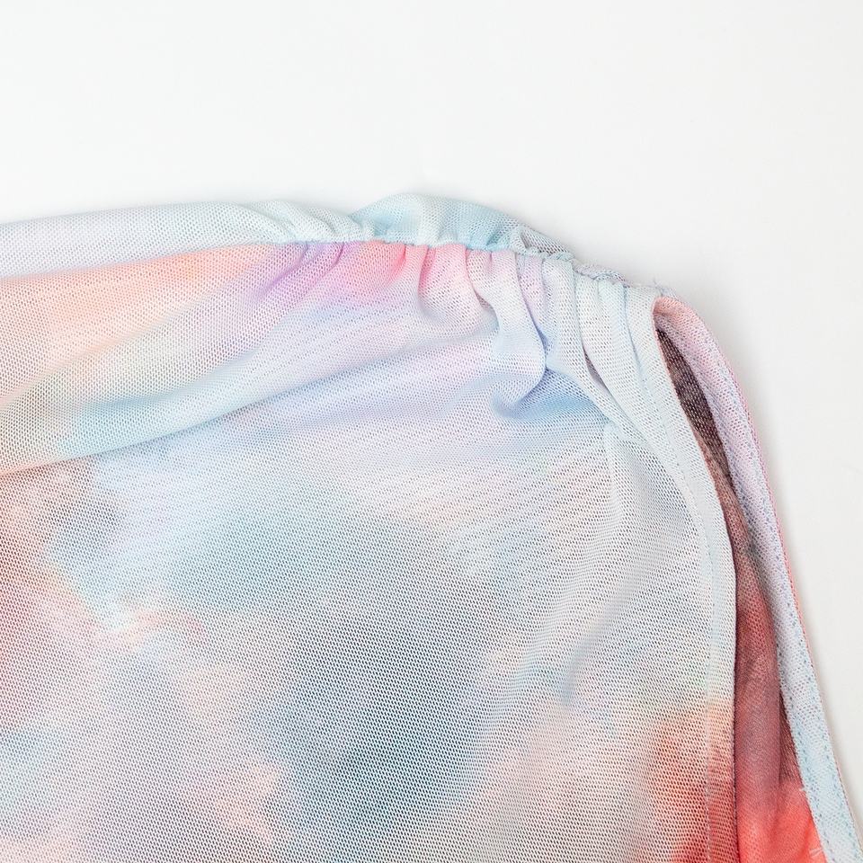 Evening Dress – Tie-Dye Chiffon – Sleeveless Bodycon – Luxury Party Style
