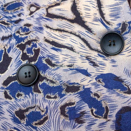 Trenchcoat – Purple Animal Print – Belted Design – Luxury Winter Style