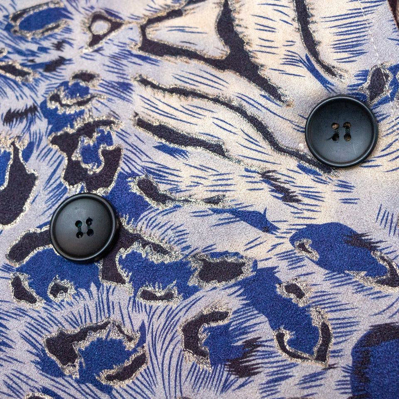 Trenchcoat – Purple Animal Print – Belted Design – Luxury Winter Style