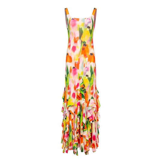 Maxi Dress – Boho Floral Print – Spaghetti Straps – Modern Romantic Style