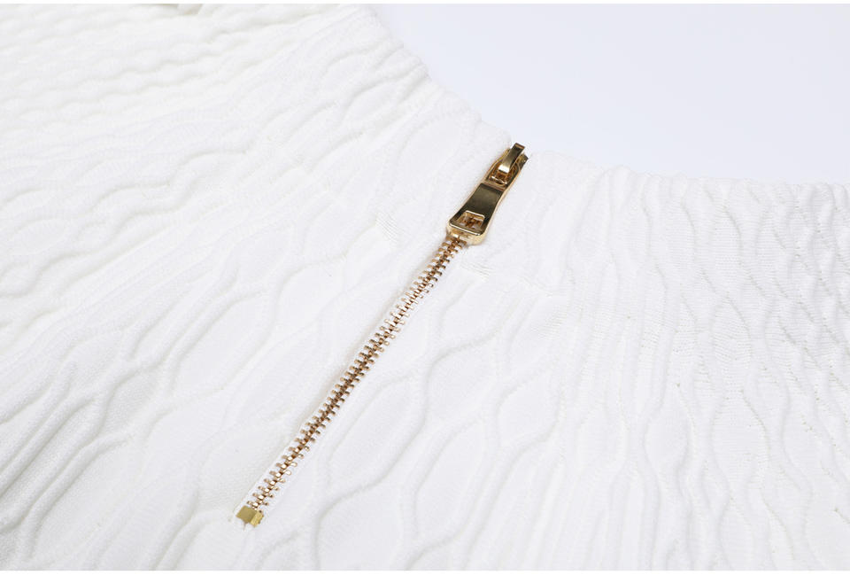 Valeria Van Hoef Textured Zip Vest And Flared Mini Skirt Set