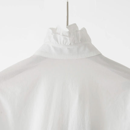 Harper Van Hoef Ruffle Front High-Neck Blouse