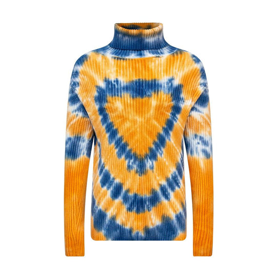 Knit Top – Colorful Turtleneck – Psychedelic Punk Style – Luxury Winter Wear