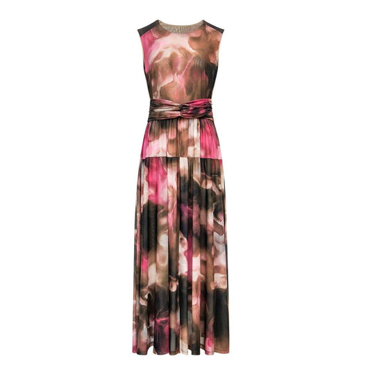 Evening Dress – Ombre Gradient – Pleated Mesh – Sleeveless Bodycon Style