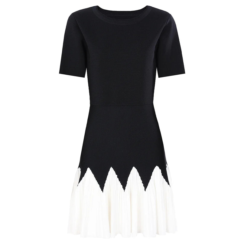 Noelle Van Hoef Knit And Pleated Mini Dress
