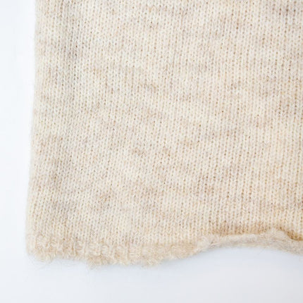 Knit Top – Vintage Bow Design – Hollow Mohair Knit – Elegant Winter Style