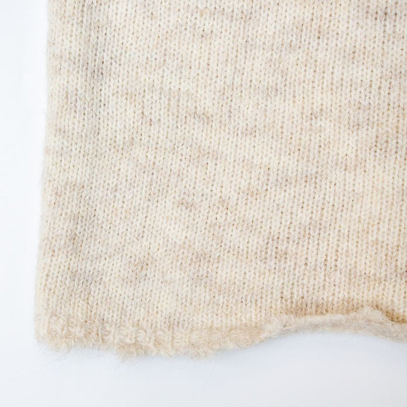 Knit Top – Vintage Bow Design – Hollow Mohair Knit – Elegant Winter Style