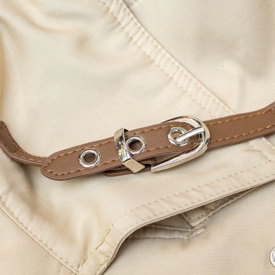 Trenchcoat – Beige Designer Style – Belted Waist – Classic Fall Look