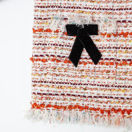 Tweed Jacket – Single Breasted – Round Neckline – Elegant Spring Style