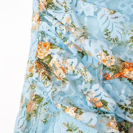 Midi Dress – Floral Print Design – Sleeveless O-Neck – Elegant Style