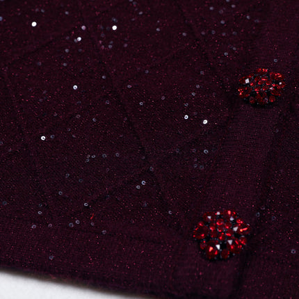 Jasmine Van Hoef Sparkle Knit Cardigan And Mini Skirt Set