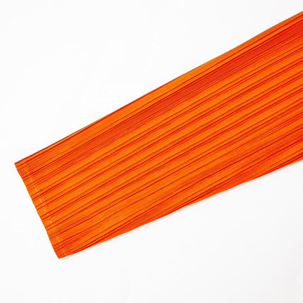 Midi Dress – Orange High Neck – Ruffle Detail – Elegant Vintage Style