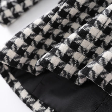 Olivia Van Hoef Houndstooth Double-Breasted Blazer