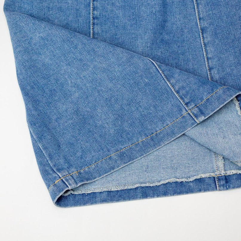 Midi Dress – Blue Denim – Spaghetti Straps – A-Line Summer Style