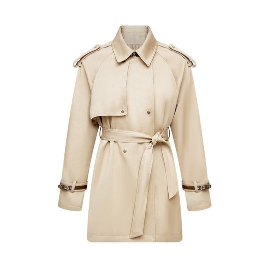 Trenchcoat – Beige Designer Style – Belted Waist – Classic Fall Look