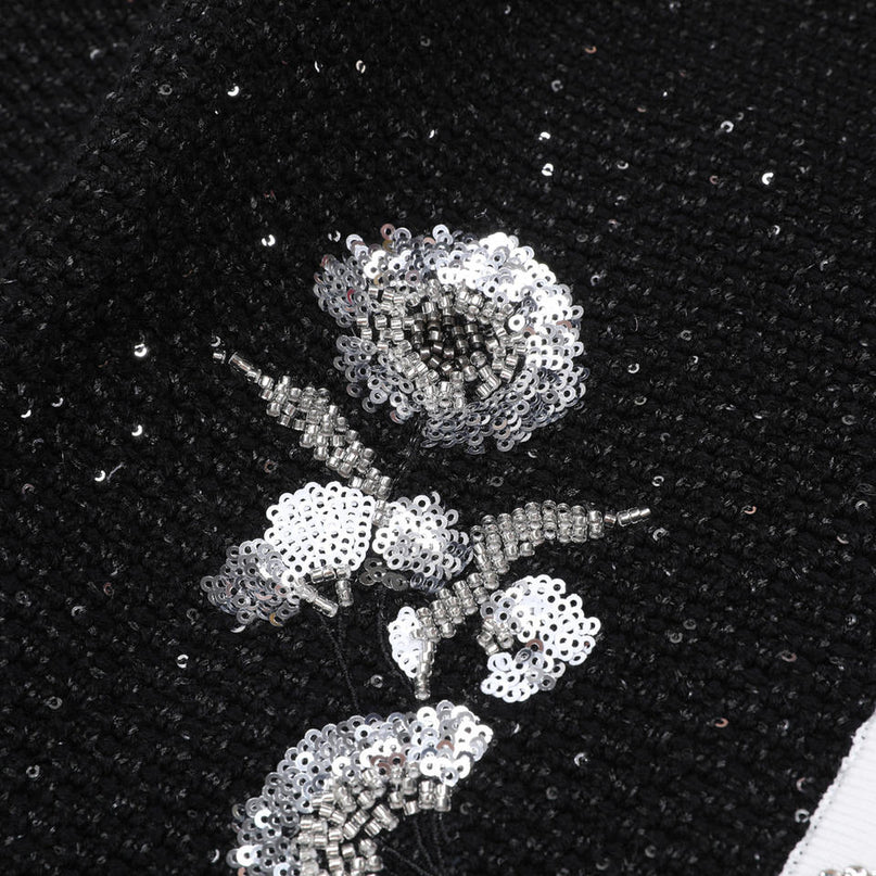 Sophia Van Hoef Embellished Cardigan And Midi Skirt Set