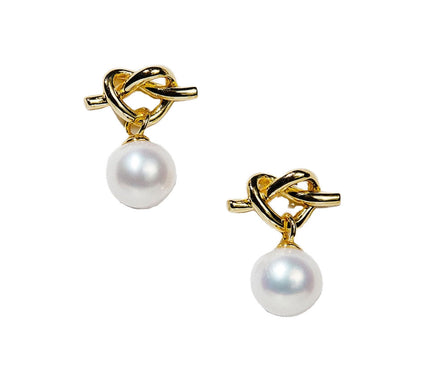 18K Gold Plated Freshwater Pearl Drop Earrings 925 Silver