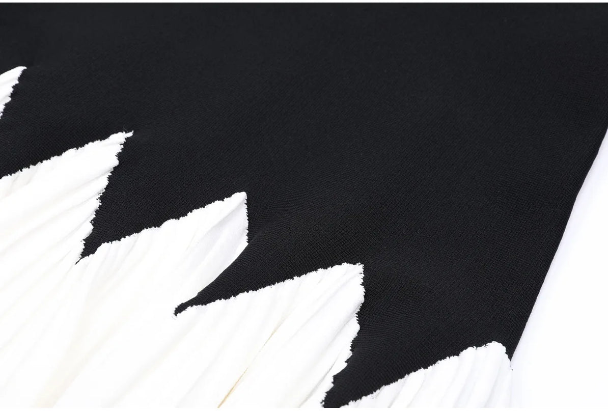 Noelle Van Hoef Knit And Pleated Mini Dress