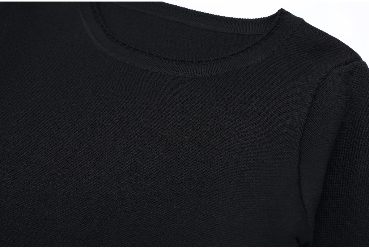 Noelle Van Hoef Knit And Pleated Mini Dress