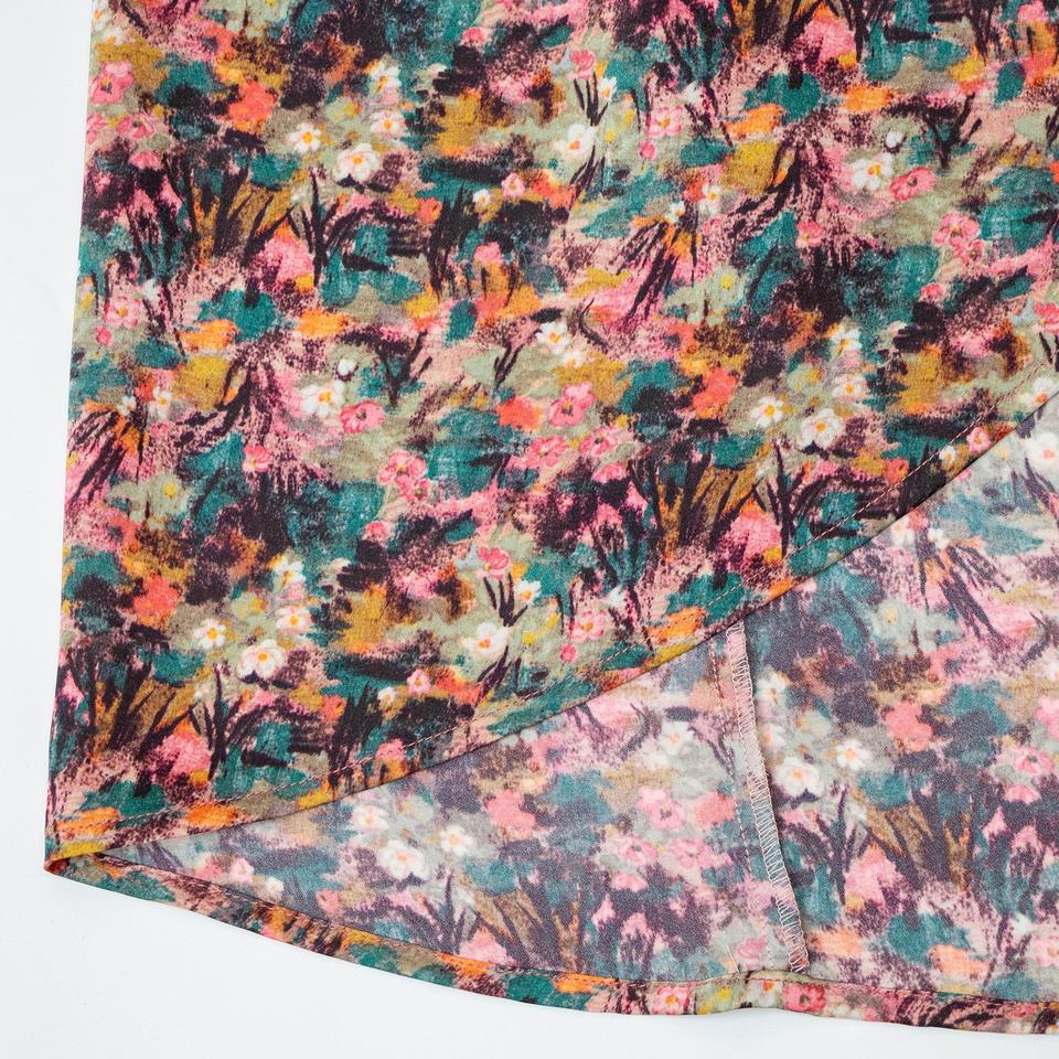 Casual Dress – Bohemian Floral Print – Long Sleeve – Retro Chic Style