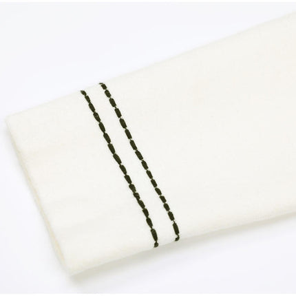 Amara Van Hoef Contrast-Stitch Button Cardigan